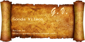 Gonda Vilmos névjegykártya
