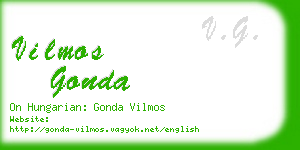 vilmos gonda business card